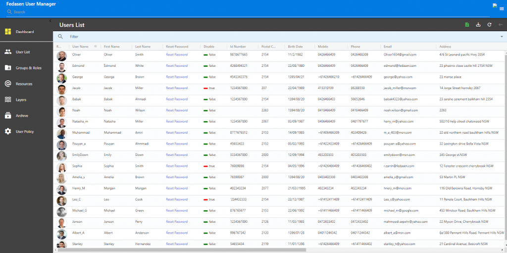 Fedasen User Management System